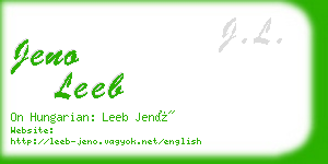 jeno leeb business card